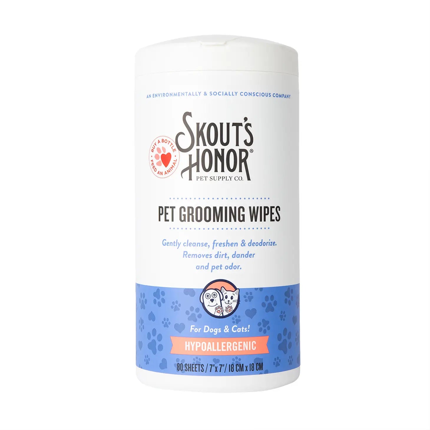 Skout's Honor Pet Grooming Wipes for Dogs & Cats