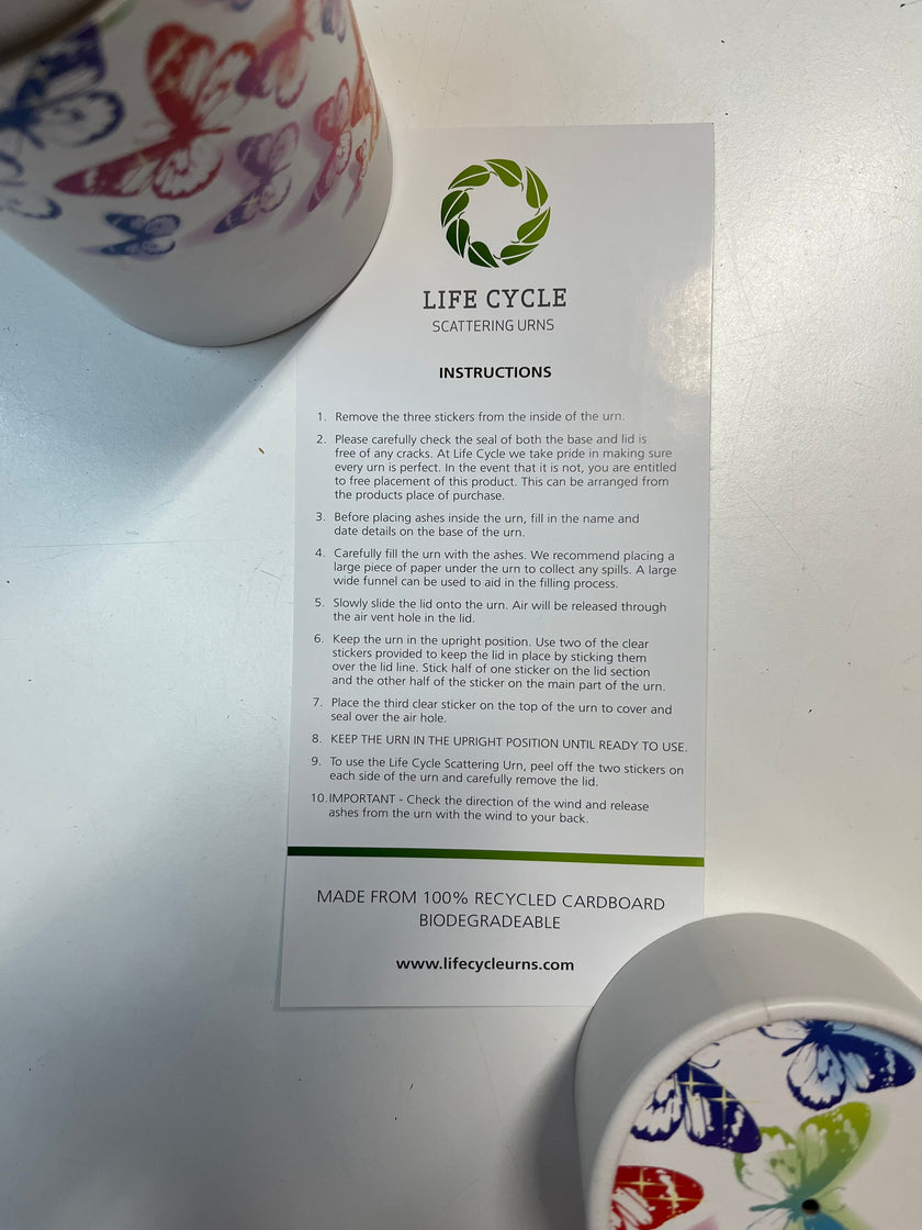 Butterfly Scattering Urn Tube