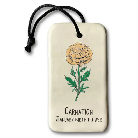 Birth Flower Ornaments by August Ceramics