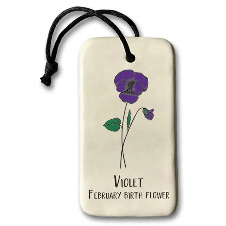Birth Flower Ornaments by August Ceramics