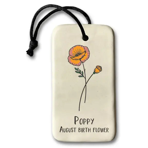 Birth Flower Ornaments by August Ceramics