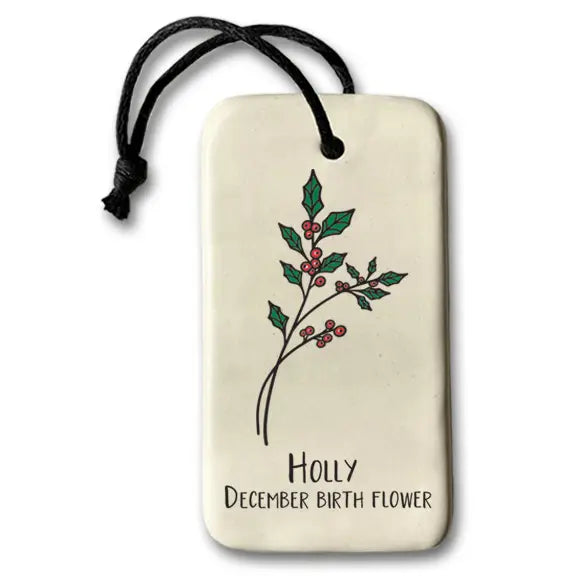 Birth Flower Ornaments by August Ceramics