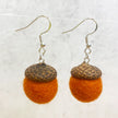 Felt Acorn Earrings by Oakwind Hollow