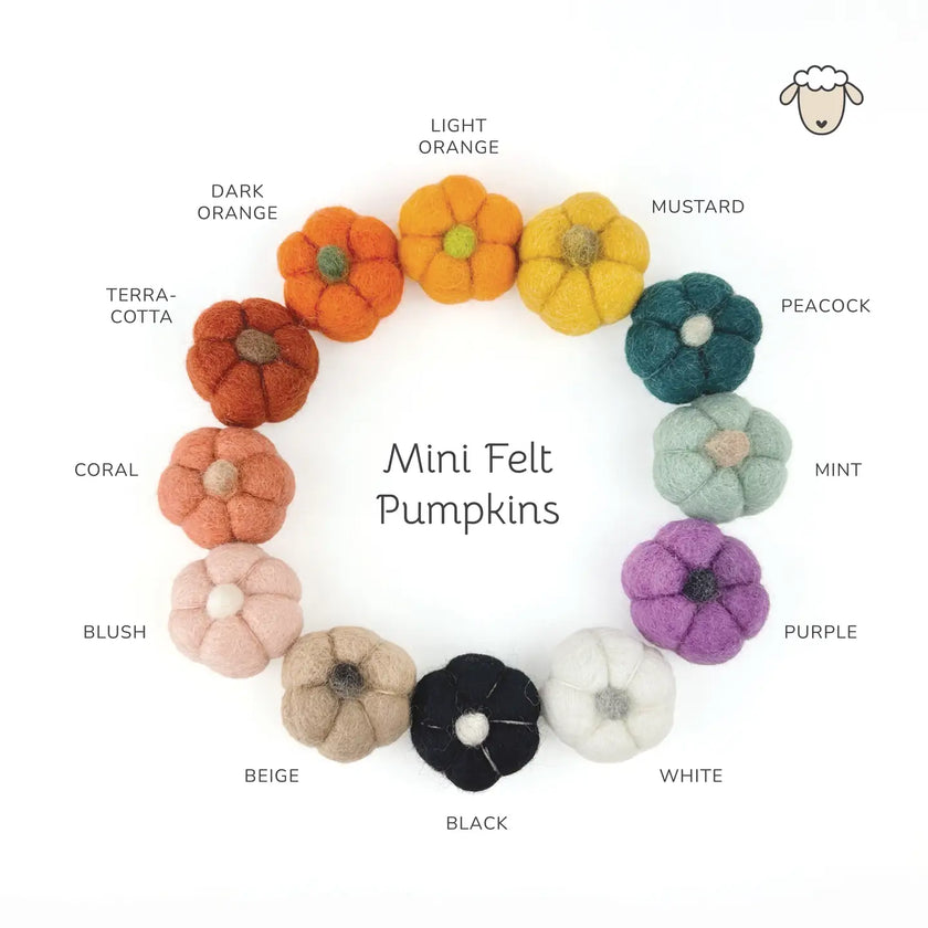 Wool Felt Fall Vase Fillers & Decor