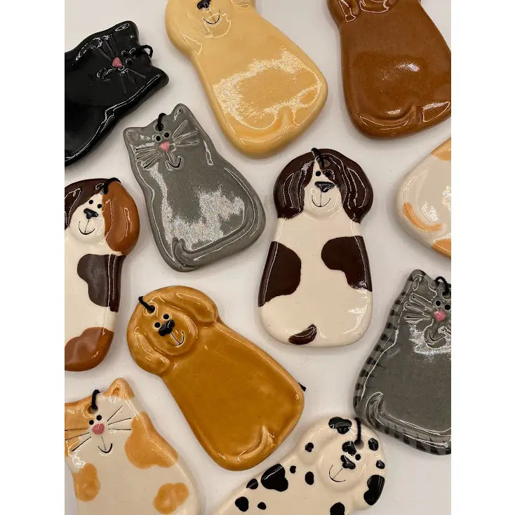Dog & Cat Ornaments by August Ceramics
