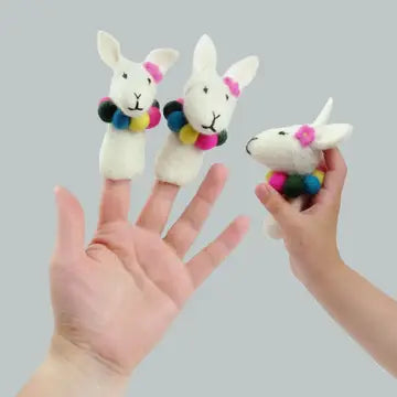 Wool Felt Finger Puppets by The Winding Road