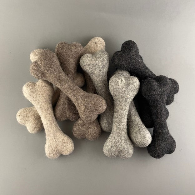 Felted Wool Bones by Pawsome Pet Toys