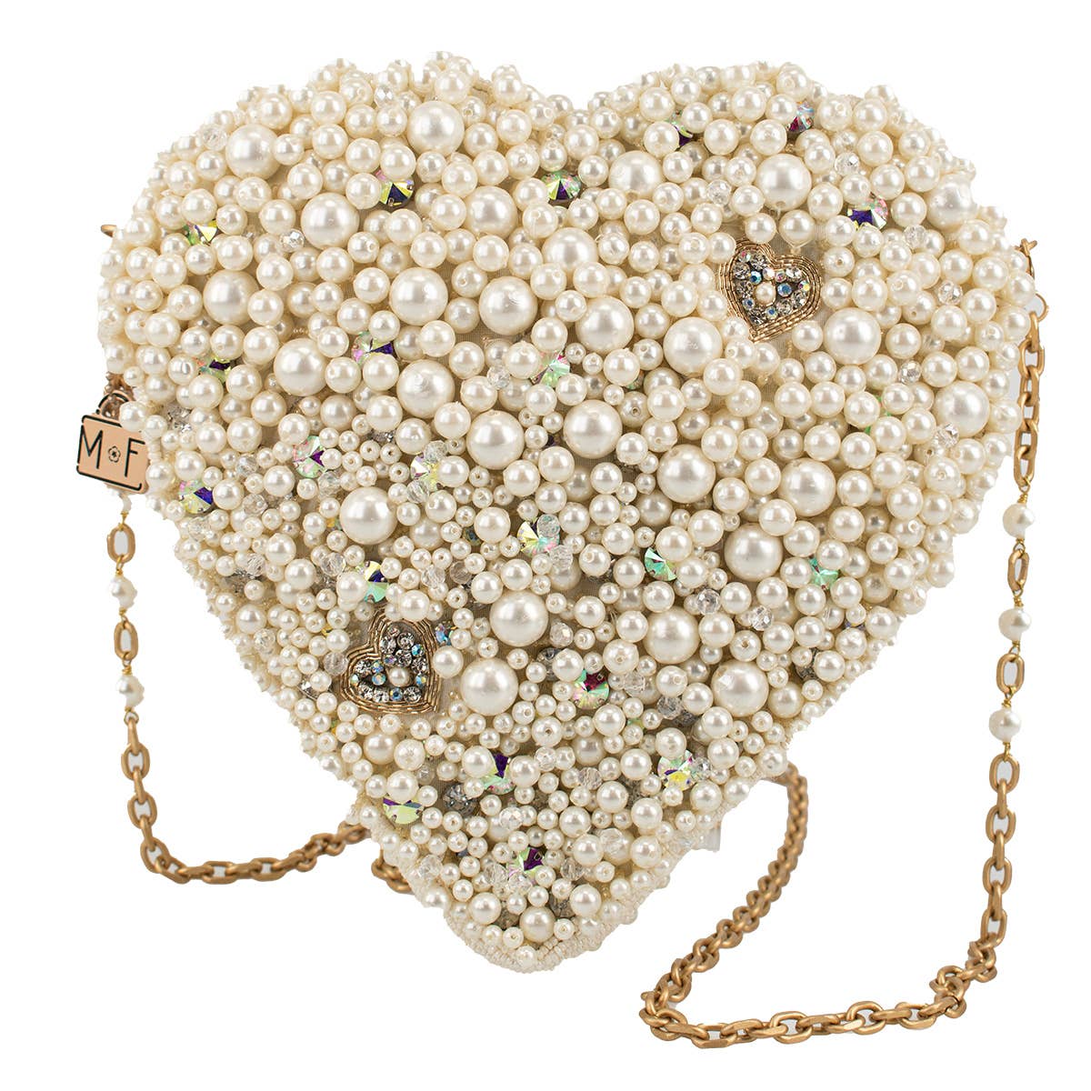 Precious Heart Handbag with Pearls