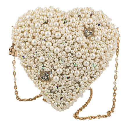 Precious Heart Handbag with Pearls