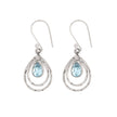 Infinity Universe Earrings - Blue Topaz