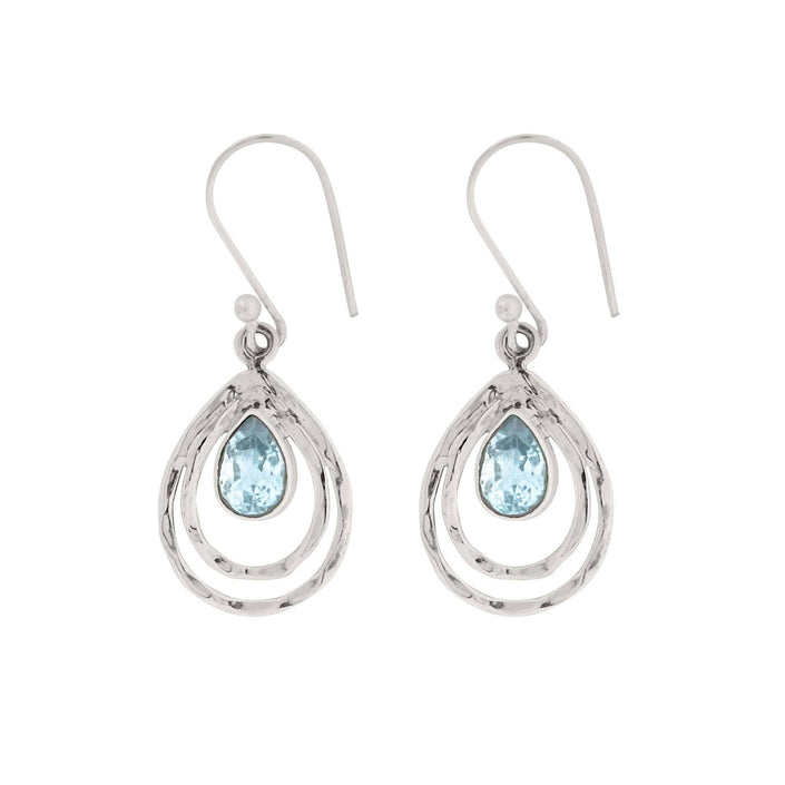 Infinity Universe Earrings - Blue Topaz