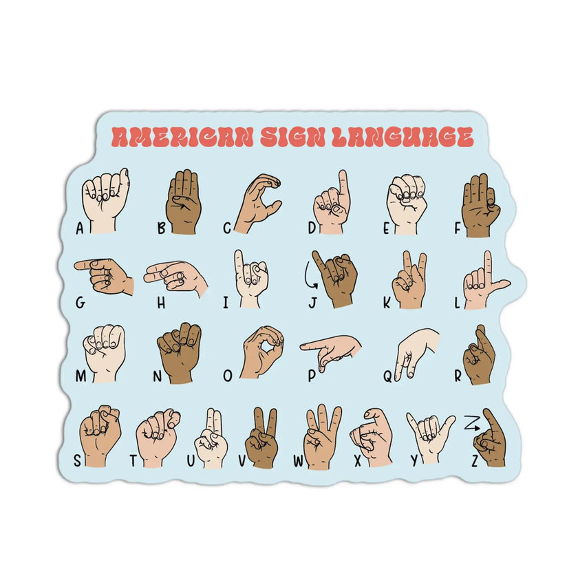 American Sign Language Stickers by Girls Printing House