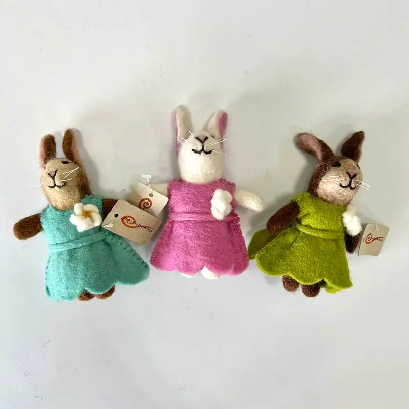 Wool Felt Finger Puppets by The Winding Road