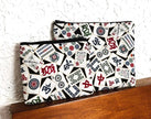 Mah Jongg Card Holder for Players, Zipper Pouch, Chinese Game Print, Coin Purse