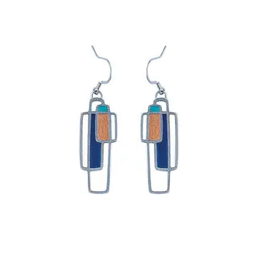 Wire Earrings by Danforth Pewter