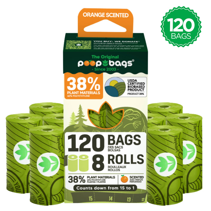 The Original Poop Bags® Orange Scented USDA Biobased Rolls