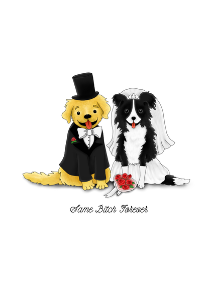 Married Dogs Greeting Card