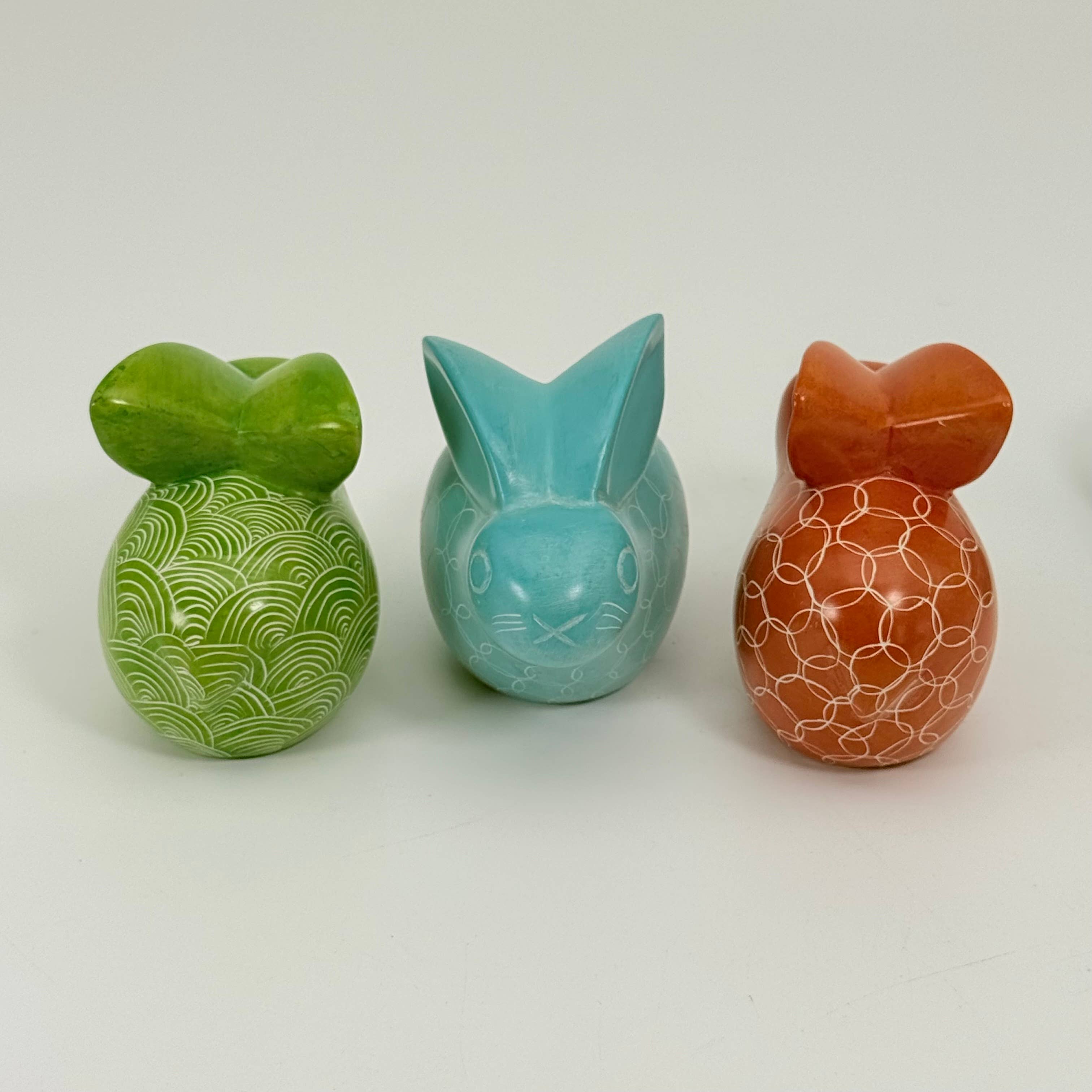 Soapstone Rabbit, Nestled  4.25