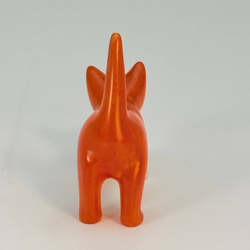 Soapstone Cat, Orange, Detailed, 4