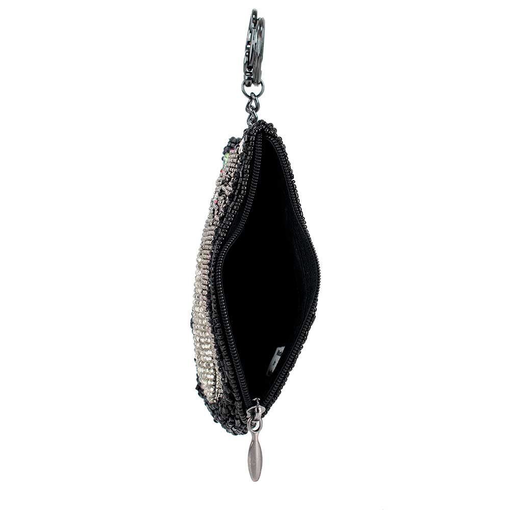 Pounce Beaded Cat Coin Purse Key Fob