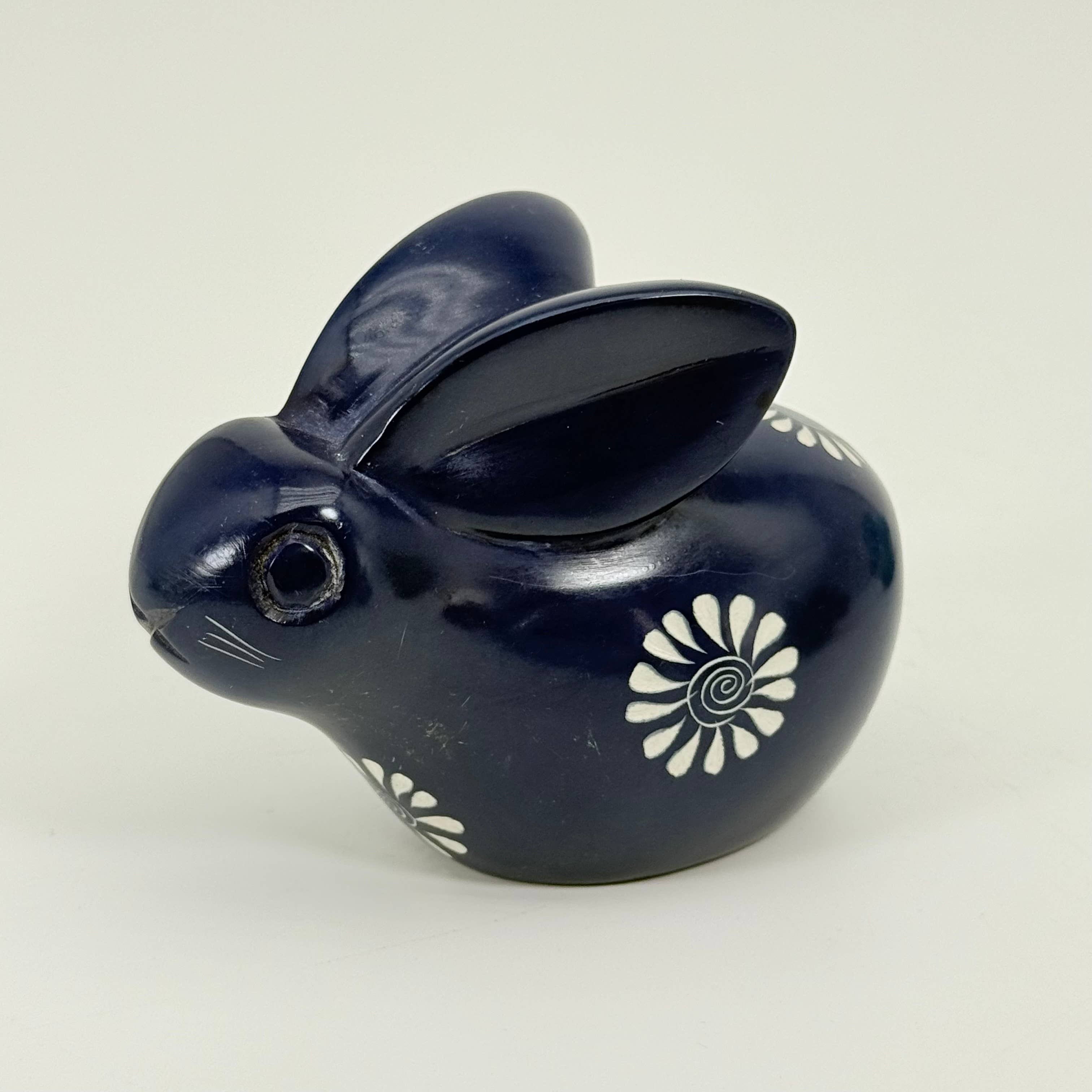 Soapstone Rabbit, Nestled  4.25