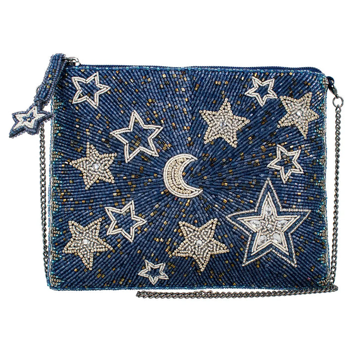 Super Nova Blue Celestial Stars & Moon Crossbody Mini