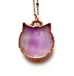 Merging Metals Copper and Stone Necklaces