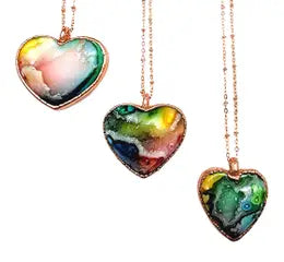 Merging Metals Copper and Stone Necklaces