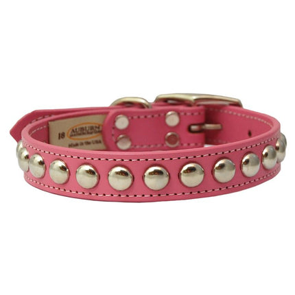 Auburn Leathercrafters Silver Studded Collar