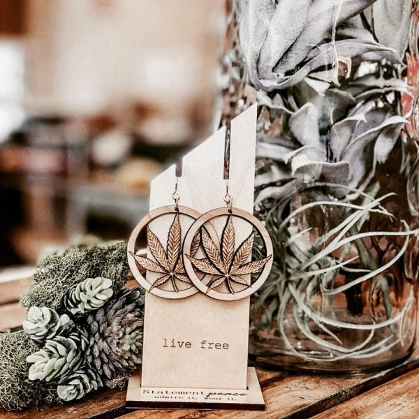 Statement Peace Wooden Jewelry