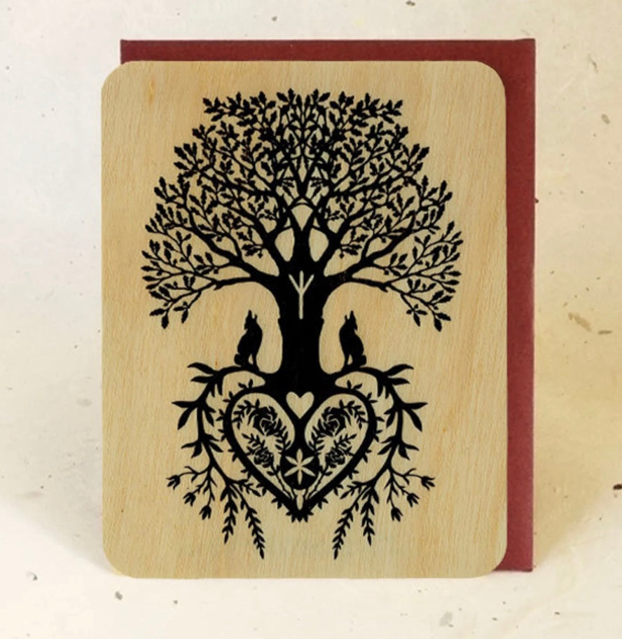 Wooden Greeting Cards by Little Gold Fox Designs