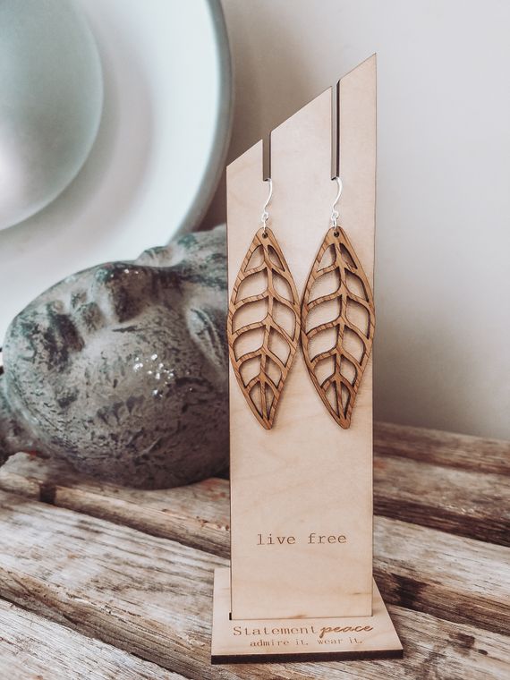 Statement Peace Wooden Jewelry