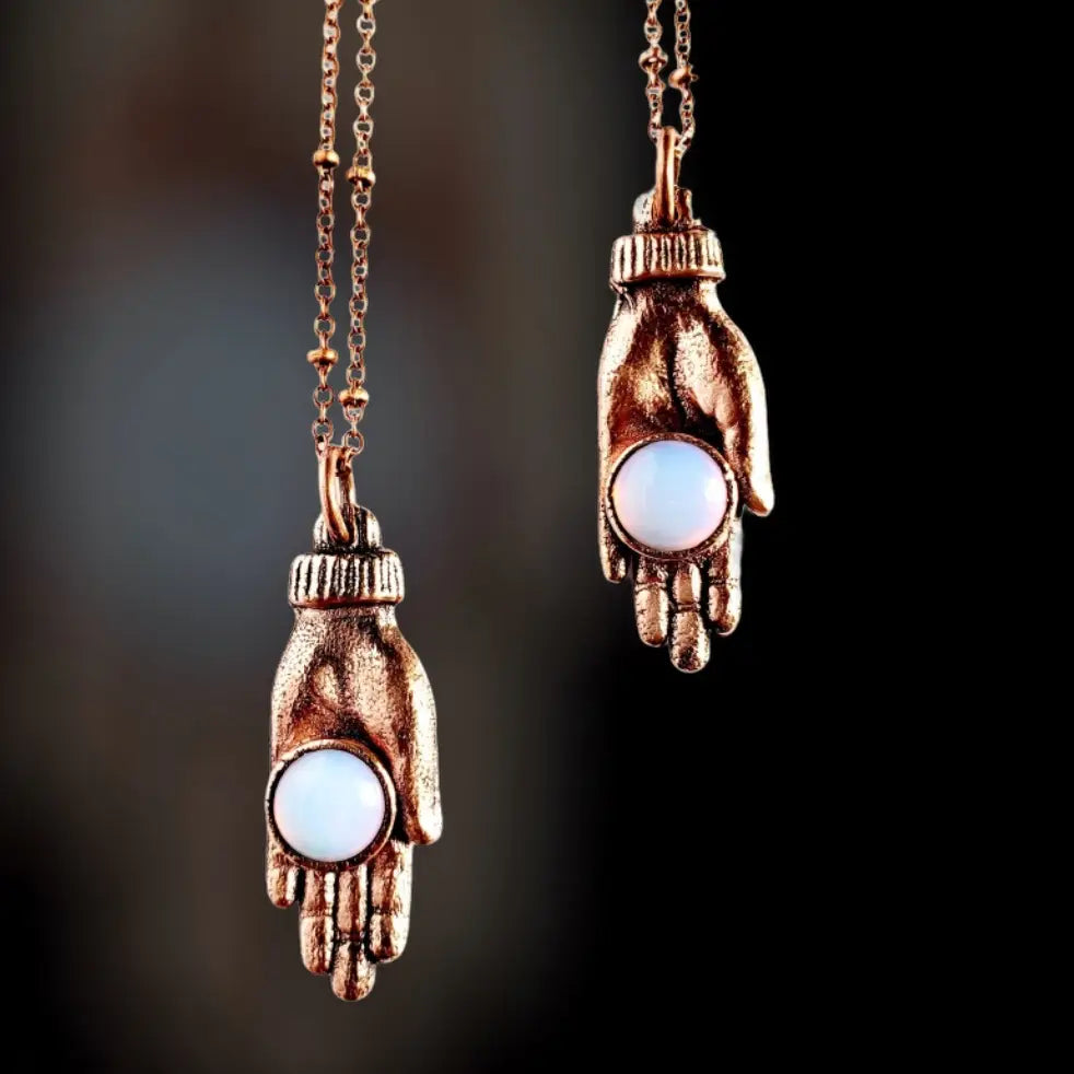 Merging Metals Copper and Stone Necklaces