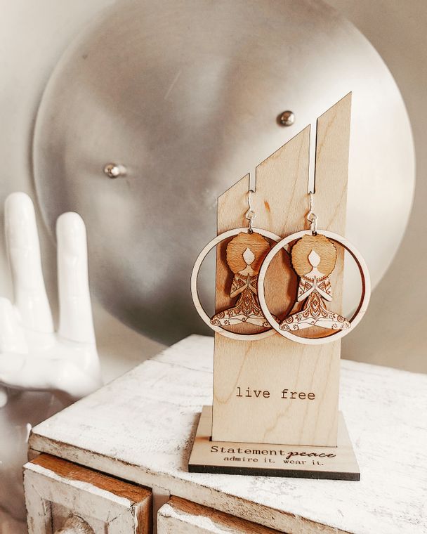Statement Peace Wooden Jewelry