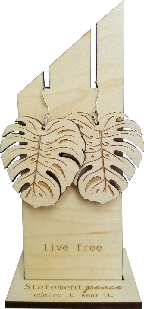 Statement Peace Wooden Jewelry