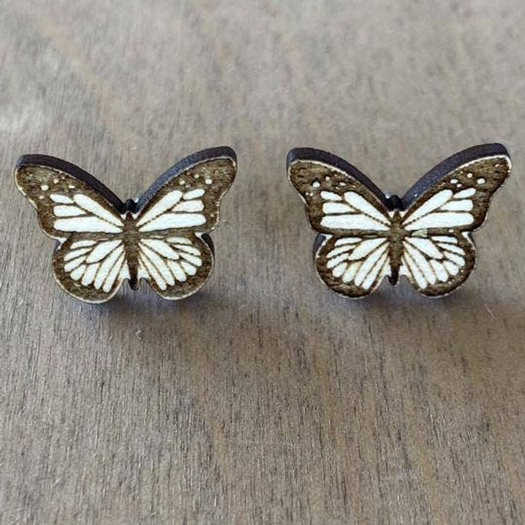 Wooden Earrings by Holly and Liz