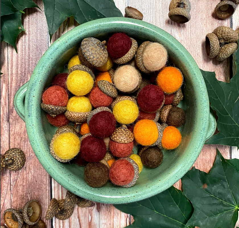 Felted Wool Acorns by Oakwind Hollow
