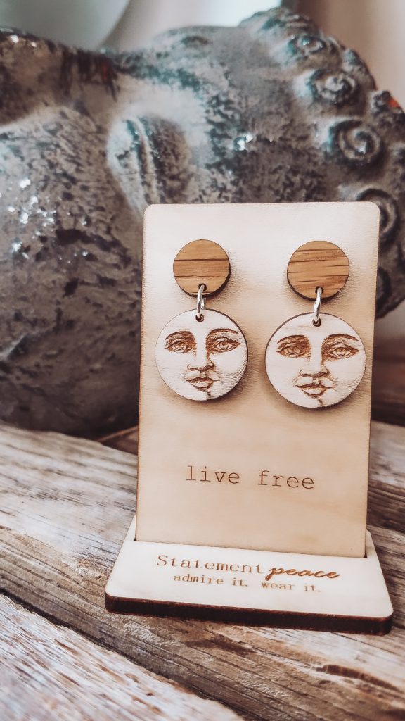 Statement Peace Wooden Jewelry