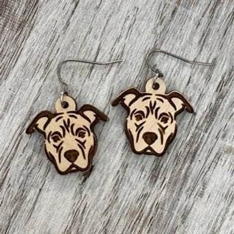 Wooden Earrings by Holly and Liz