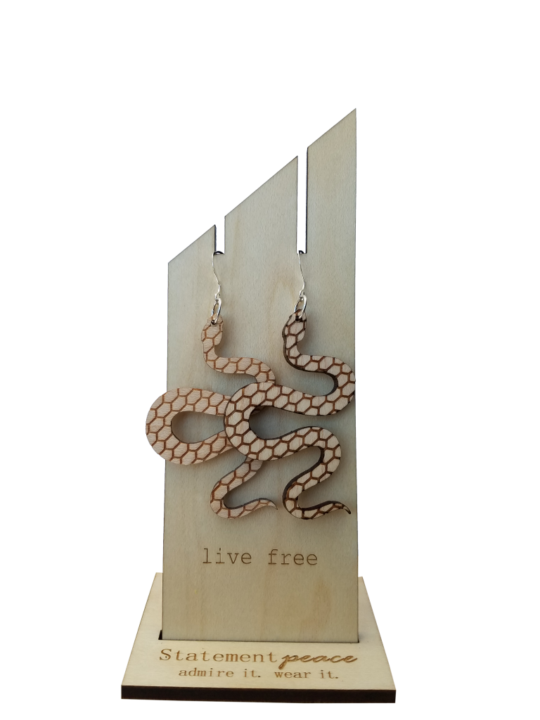 Statement Peace Wooden Jewelry