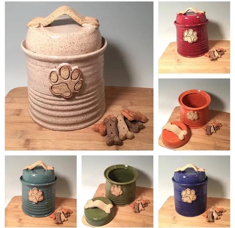 Fatty Frog Pots Handmade Dog Treat Jars