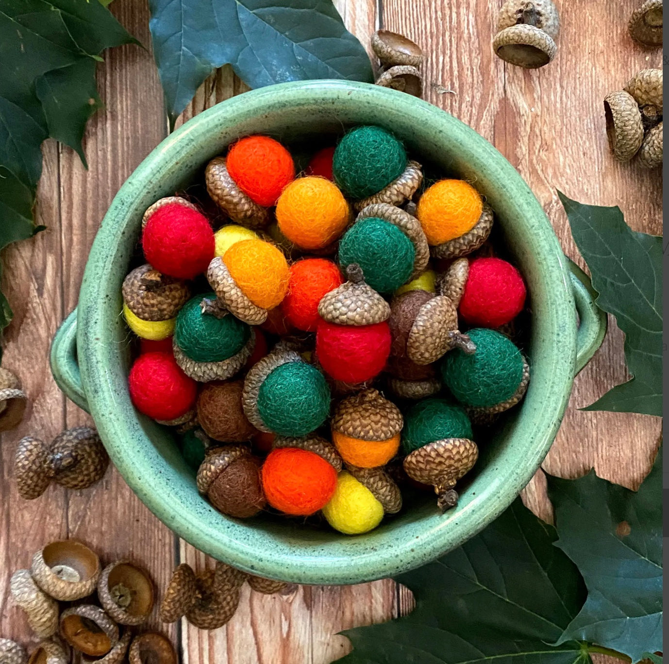 Felted Wool Acorns by Oakwind Hollow