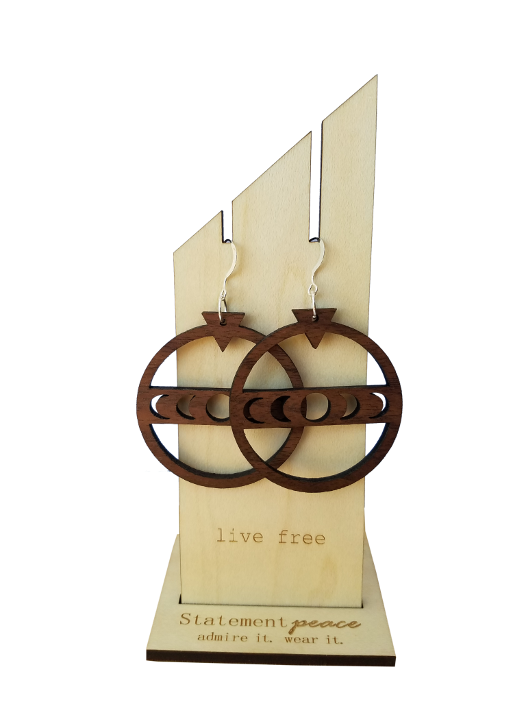 Statement Peace Wooden Jewelry