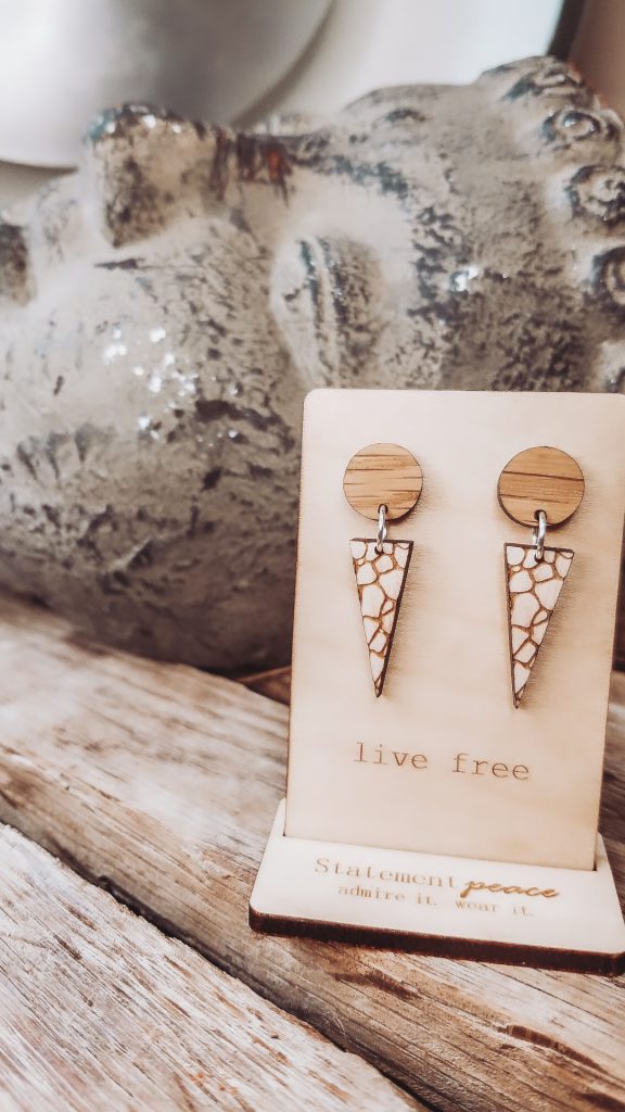 Statement Peace Wooden Jewelry