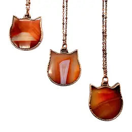 Merging Metals Copper and Stone Necklaces