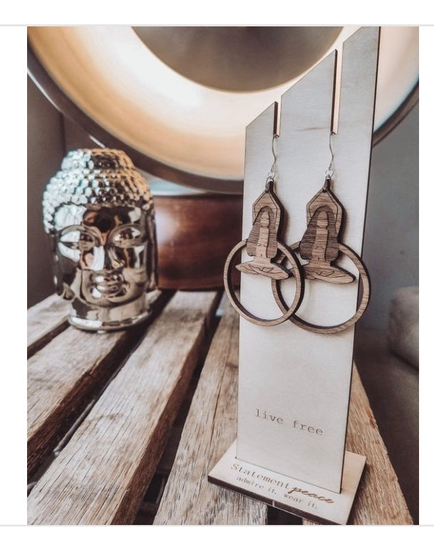 Statement Peace Wooden Jewelry