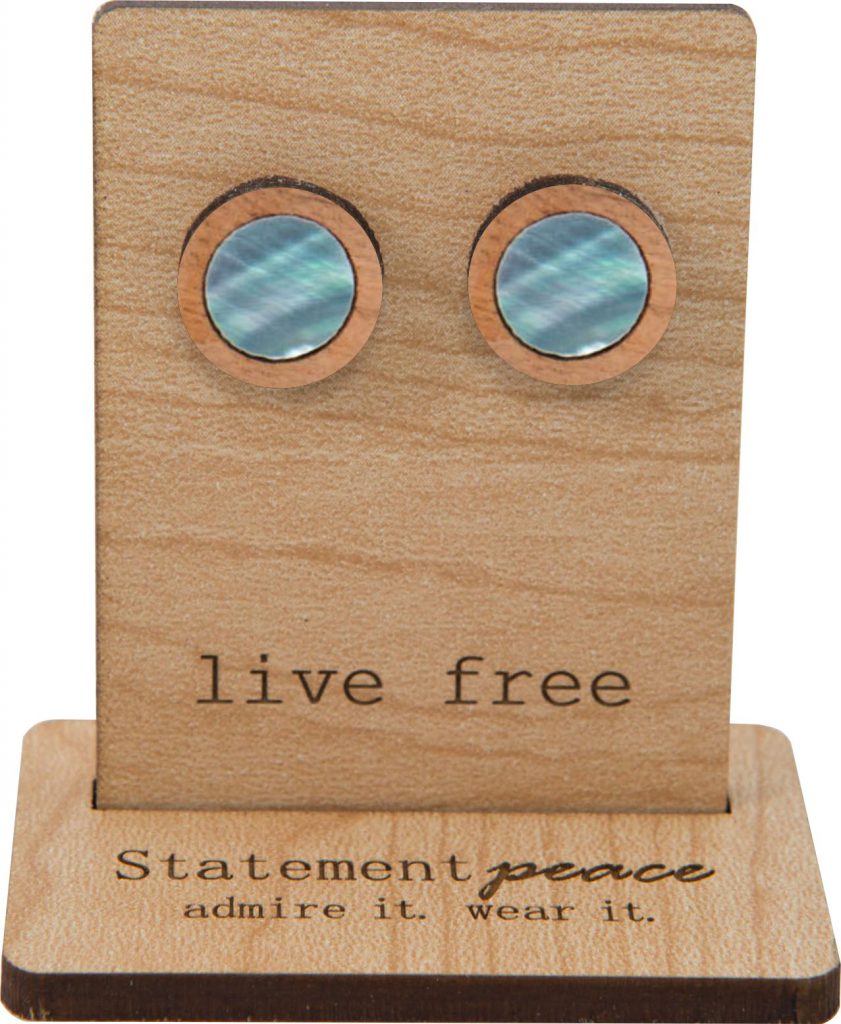 Statement Peace Wooden Jewelry