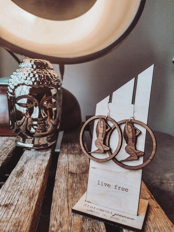 Statement Peace Wooden Jewelry