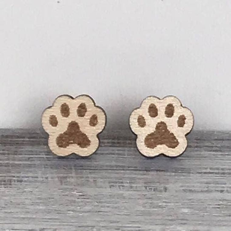 Wooden Earrings by Holly and Liz