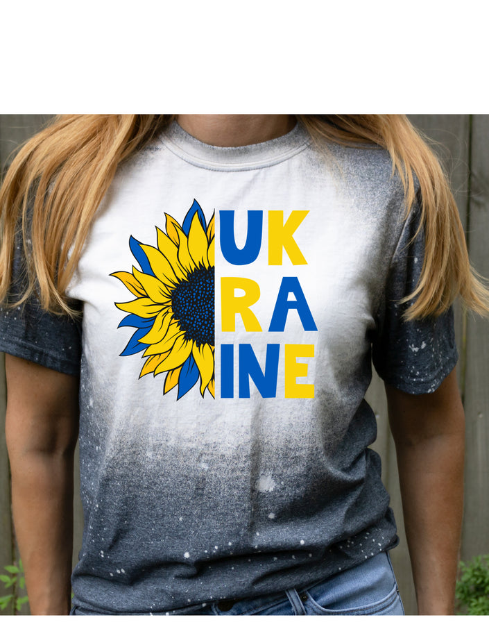 “Stand With Ukraine” UNISEX Flower T-shirts